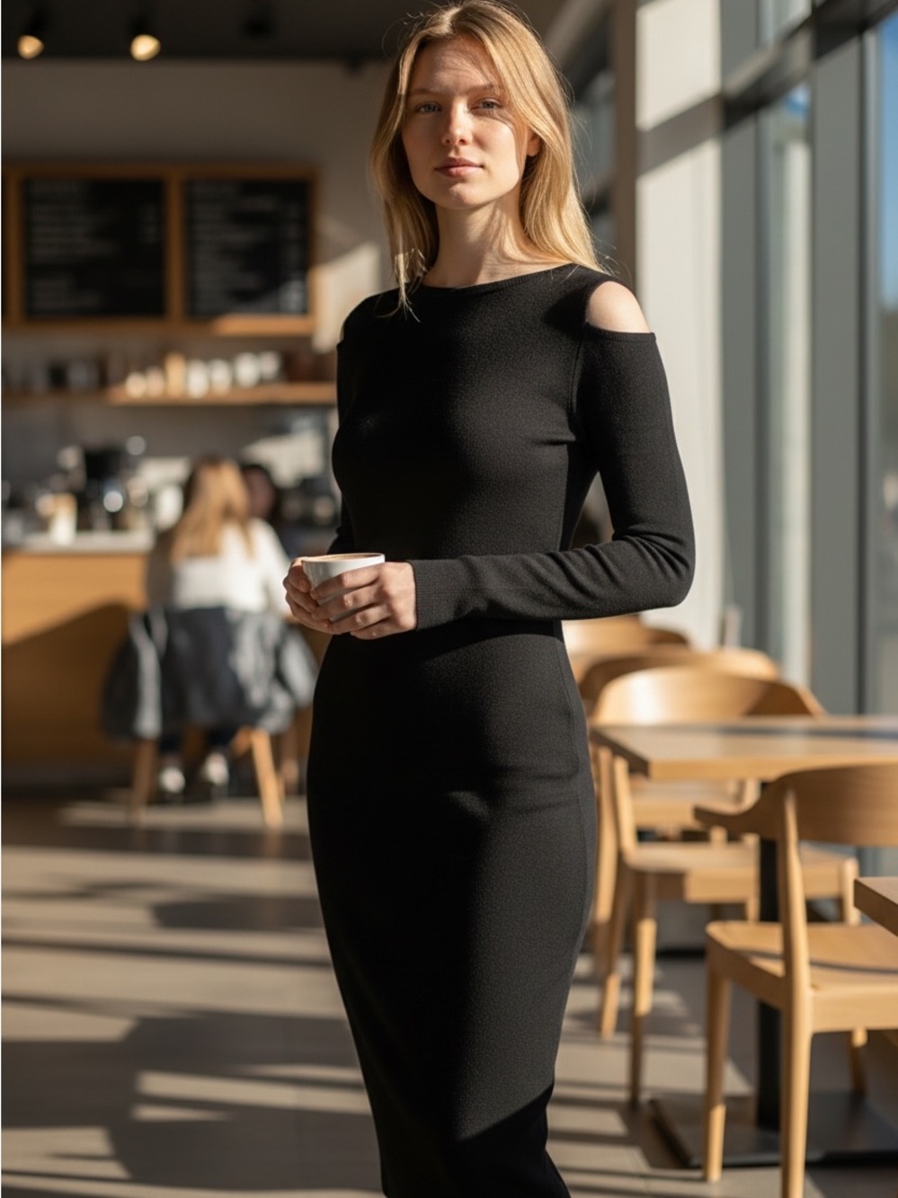 House of Harlow 1960 Dark Emerald Long Sleeve Cutout Dress